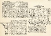 Marquette County Outline - Neshkoro, Crystal Lake, Buffalo, Wisconsin State Atlas 1930c